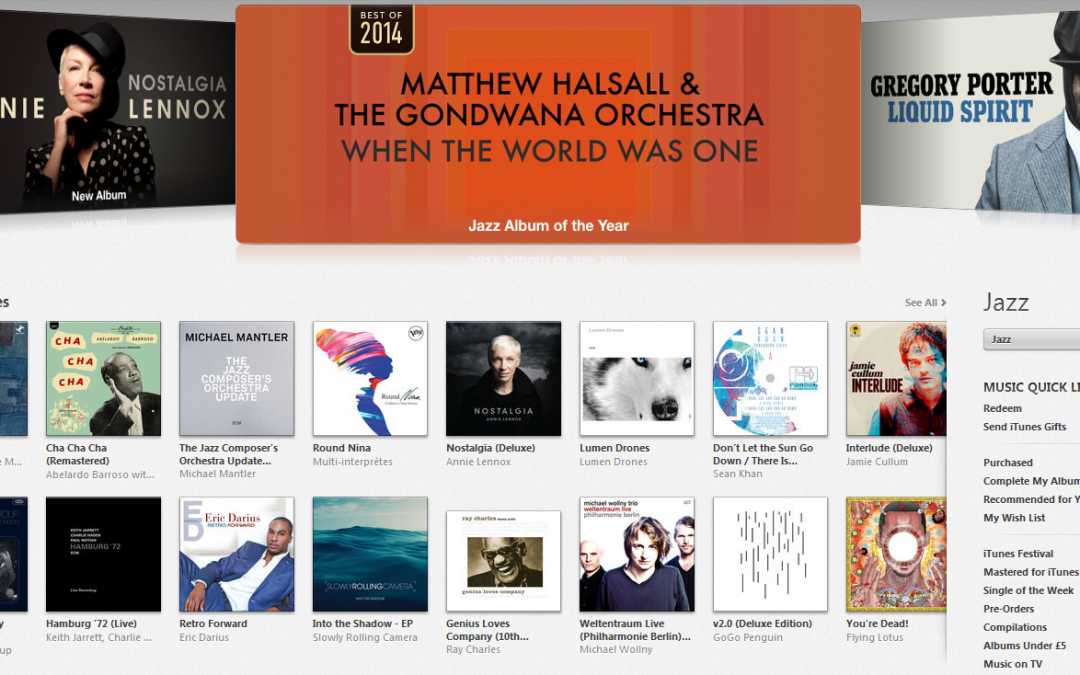 iTunes Jazz Album of the Year 2014 produced @ 80 HERTZ